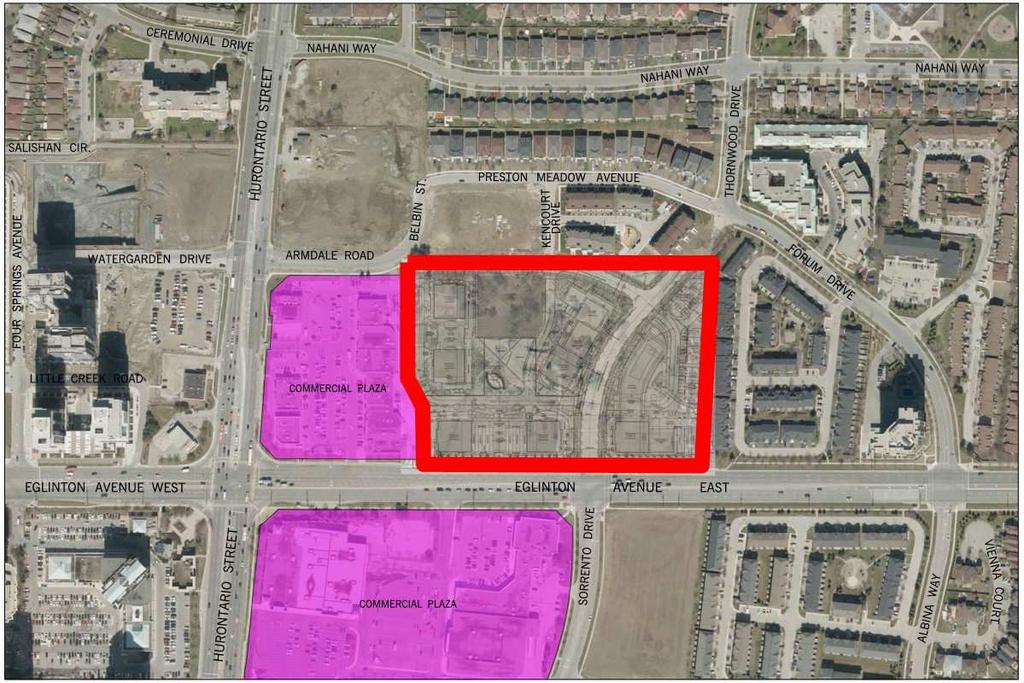 4.4. - 4 Planning and Development Committee 2019/02/08 4 Aerial image of 91 and 131 Eglinton Avenue East and 5055 Hurontario Street Originator's file:t-m18005 W5 and OZ 18/16 W5 LAND USE POLICIES AND