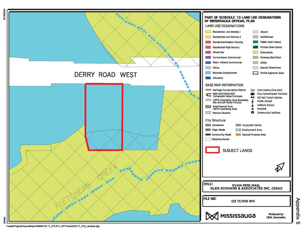 1r================================================ 4.5-11 4.5. - 16 ~ DERRY ROAD WEST, PART OF SCHEDULE 10 LAND USE DESIGNATIONS OF MISSISSAUGA OFFICIAL Pl.