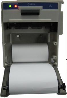 22 Loading printer paper: Step 1: press and hold down the cartridge button to open the paper cartridge.