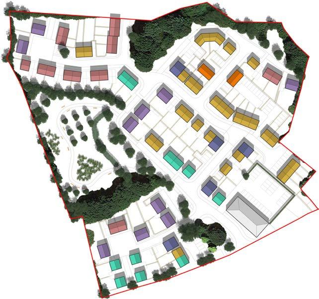 Employment Parking Potential Parking Space Alternative Employment Layout Colyton Cemetery Concept Design Access and Transport Housing Mix The site layout has been carefully developed with regard to