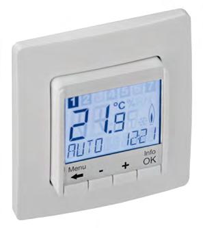 The room thermostat is combined with a corresponding number of actuators and valves.