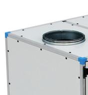 CompAir RW Basic configuration: Highly efficient rotary wheel heat exchanger. Inlet and outlet fans with EC motors.
