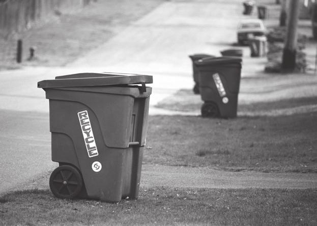 Trash Disposal Residents of single-family detached homes and townhomes are reminded that trash containers may not be placed outside earlier than 5:00 p.m. on the evening before collection and must be returned to storage not later than 7:00 p.