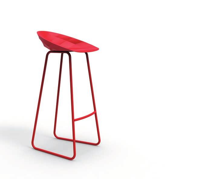 bar stool by jmferrero Vases bar stool taburete Features / características One piece moulded seat polypropylene bar stool. Legs made of lacquered stainless steel.