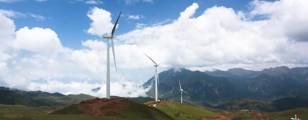 Provide clean and renewable energy At Yunnan Cangfang wind farm with an altitude of 3,400 meters,
