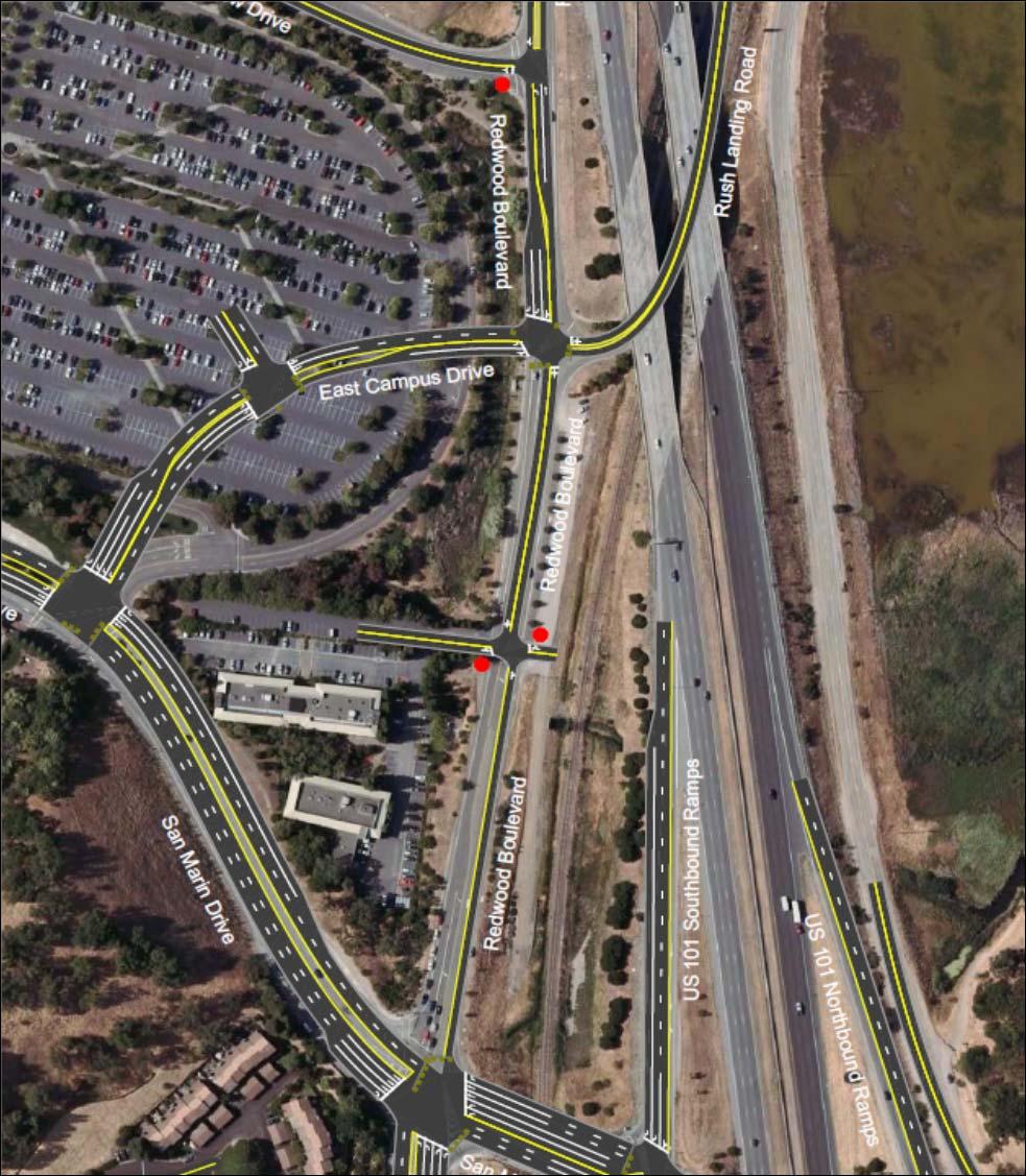 Connection of Redwood to East Campus (Limiting traffic on Redwood just