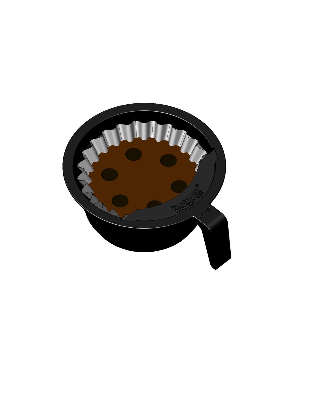 A properly cleaned sprayhead will leave a dimple in the bed of coffee grounds for each hole. Example: 6 holes = 6 dimples. FIG 15-1/2 3.