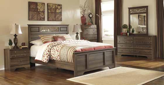 Includes queen bed, Dresser with mirror &