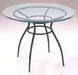 table Tempered Glass/Painted Steel 36 Round 17 H 82014 geo