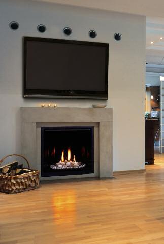 Direct Vent Fireplace Systems SOLITAIRE SERIES (DVBL) As seen on the front cover, the Solitaire DVBL direct vent fireplace system from Majestic offers a new and contemporary clean-face design with no