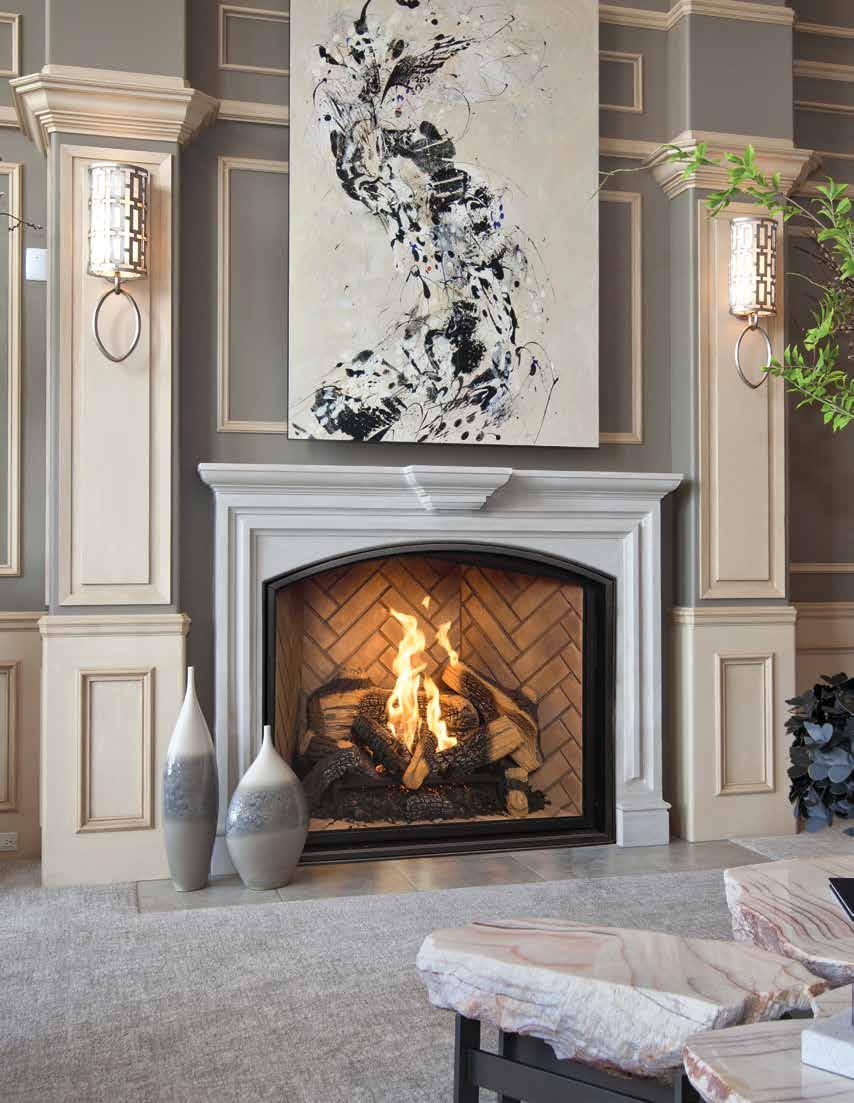 TC36 Arch PANELS INDOOR The grand TC36 Arch features a classic barrel arch face replicating the Rumford-style hearth found in fine period