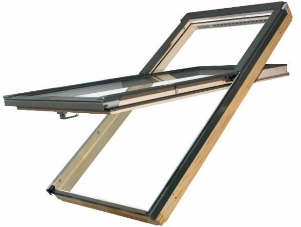 The sash can be rotated to almost 180 for cleaning the outer pane and adjusting the awning blind. The handle is located at the bottom of the sash. the outer pane and adjusting the awning blind. The handle is positioned at the bottom of the sash for easy use.