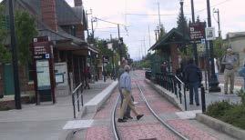 To accommodate access to the station platforms, sidewalk, ramps and pedestrian bridges may be