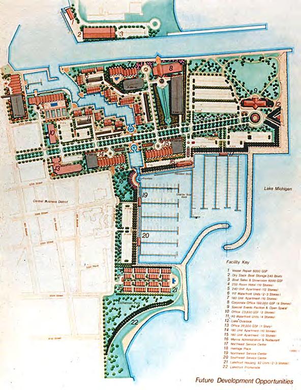 Schematic Design Master Plan Mixed Use Urban Water Front Renewal w/ thousand boat marina and mixed use facilities.