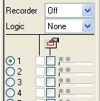 Unselect the logic and display checkboxes for detectors 1 and 2 in the Select Detector section (the boxes between the radio button and the individual detector results bar graphs). 3.