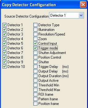 Click OK at the bottom of the Copy window and wait for the MultiSight to write the settings to all detectors.
