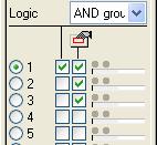 In our application we will set up Group A as detectors 1-2 and Group B as detector 3. Select the Logic checkbox for detector 1. Leave the Logic checkboxes for 2 and 3 unchecked.