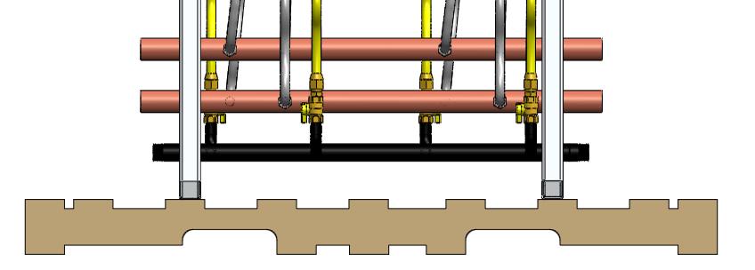 Piping End Caps / Connections End caps are field-supplied and must be the following materials: Cold water cap - Brass or Copper Hot water cap - Brass or Copper Gas cap - Black Iron When flow