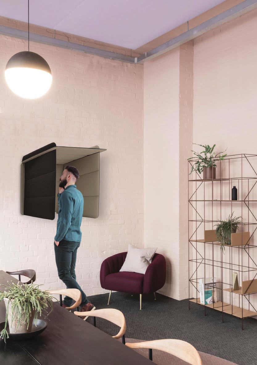 ECOBOOTH wall ECObooth evolves from the desk integrating into the space to define real areas of privacy, thanks to combined wall solutions, making it an accessory for all offices but also for all