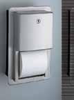 Toilet Tissue Dispensers B-543 Cubicle Collection Surface-Mounted Toilet Tissue Dispenser for Single Roll Satin-finish stainless steel.