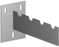 least 3 pcs of wall brackets as a standard delivered in RAL 9016 80 80 80 80 56,5 80 15 15 15 10,5 15 15 15