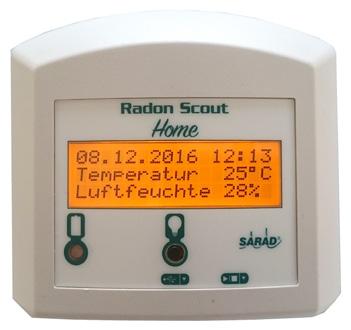 Radon-Scout Home The Radon Scout Home is used for long-term monitoring of the legal reference value for the radon concentration in breathing air.