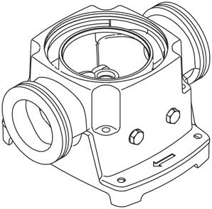 The shaft seal is retained in the pump head by a cover and screws. It can be replaced without removing the motor. The chambers and impellers are made of stainless-steel sheet.