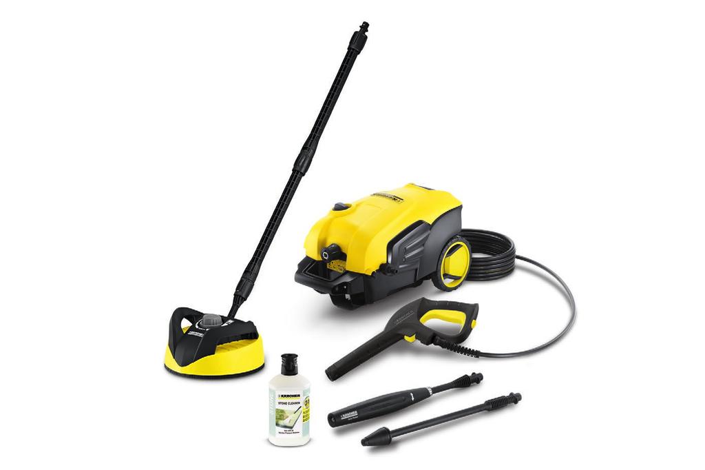 K 5 Compact Home T250 The Kärcher K5 Compact Home pressure washer comes with all the cleaning power and energy efficiency delivered by our larger models, but conveniently designed for smaller storage