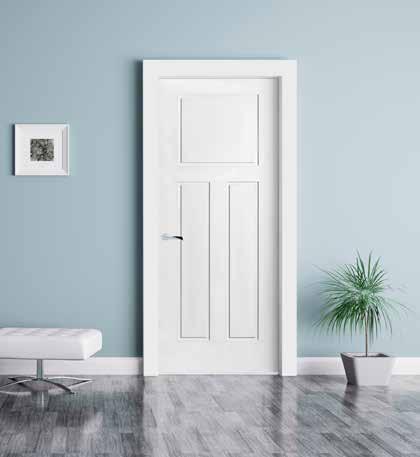 HIGH DEFINITION SHAKER DOORS Primed Trimlite's High Definition shaker door combines the sharp edge and clean lines of the traditional stile and rail door with a contemporary twist.