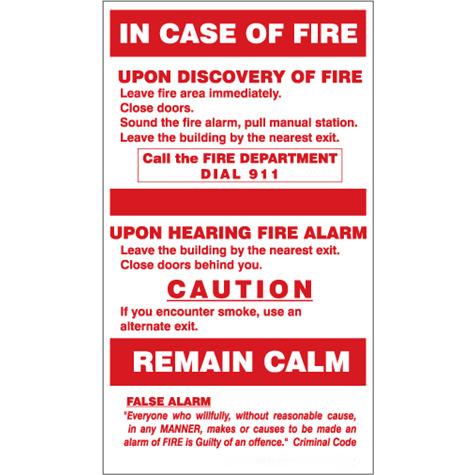EMERGENCY PROCEDURES SAMPLE POSTING The actions to be taken by occupants in emergency situations will be posted on each floor and will read as follows: The fire alarm system is to be activated to