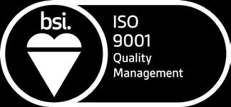 We are certified to BSI ISO 9001 and our in house manufacturing