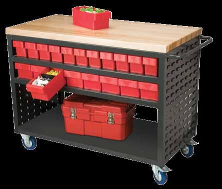 22/16 R,B,Y,GRY,CRY MA4824C2 Large Louvered Cart with 31142 & 31182 800 lbs.