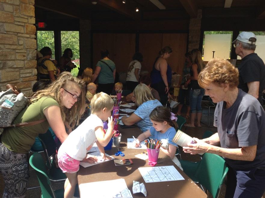 Photo of pollinator education at Olbrich Botanical Garden Sponsored and provided educational materials for two workshops on Pollinator Habitat Planning For