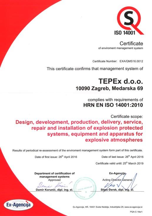All of our products and systems for quality assurance are certified according to certification was carried out according to the EAC TR CU (Technical Regulation Customs Union)