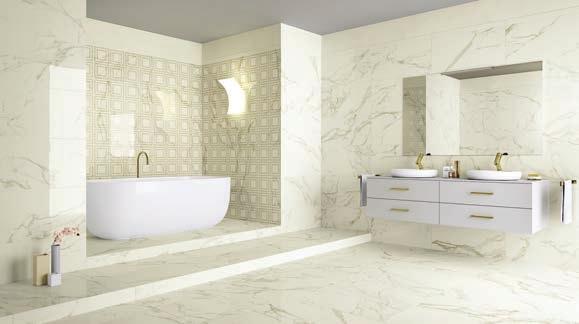 bazaar With its intricate veining, the Marmi Vista Porcelain tile collection conveys the clean-lined luxury of marble.