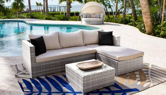 Include the coordinating daybed, chaise or 3 PC SECTIONAL W/OUTDOOR OFF-WHITE FABRIC