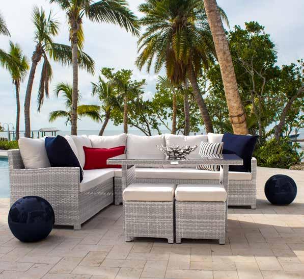 WICKER & OUTDOOR OFF-WHITE FABRIC CUSHIONS