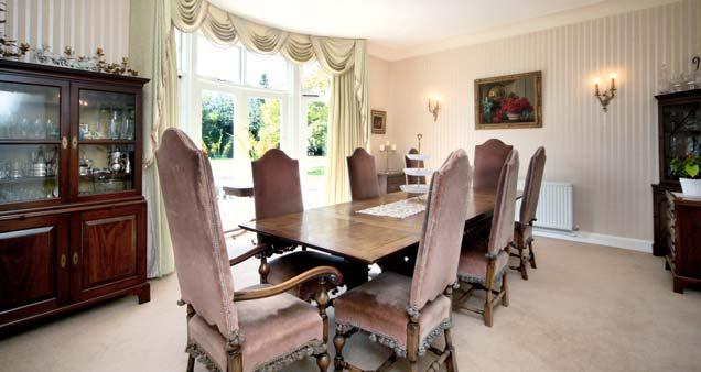 From an entertainment point of view the ground floor accommodation flows well with both the drawing room and dining room having deep bay windows which lead onto the raised garden terrace with south
