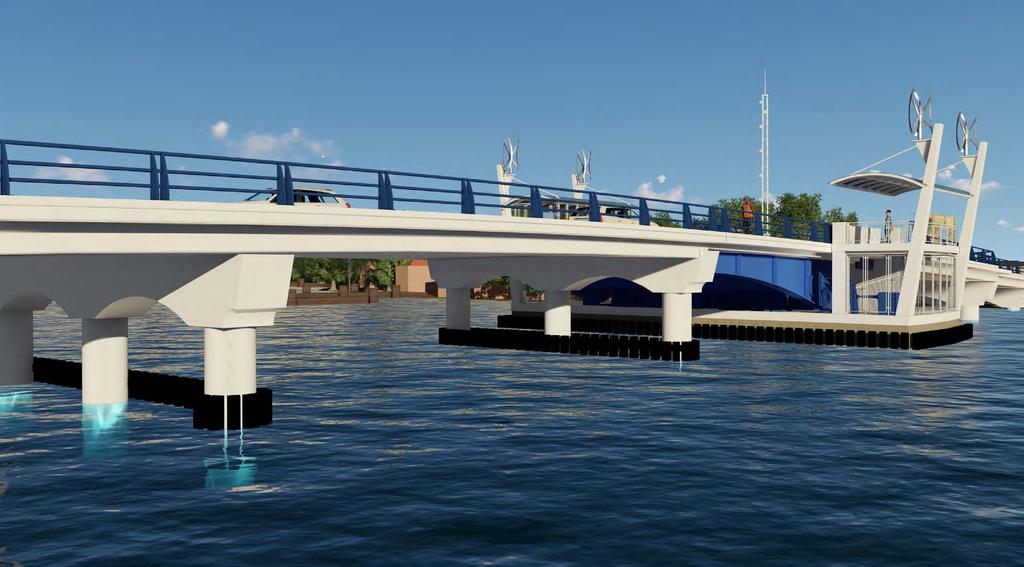 1 a103 Bridge Perspective Rendering scale: NTS title: date: Revised Concept - Open Rail - Arched Pier 01 May 2017 - Tarpon Springs, Florida This