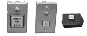 FOLGER ADAM PUSH BUTTONS & KEY SWITCHES FOLGER ADAM HEAVY-DUTY PUSH BUTTON SWITCHES - 5, 6 AND 10 AMP Push Buttons FAPB Series Mounted on Brushed Stainless Steel plates Includes Exit Prompt Momentary