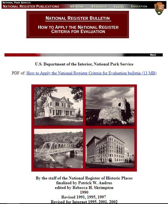 NATIONAL REGISTER OF HISTORIC PLACES 889 National Register buildings in flood hazard areas:
