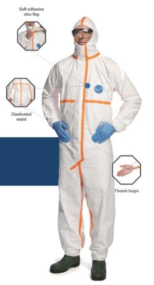 TYVEK 600 PLUS Product name: Colour: Seams: Size: TYVEK 600 Plus TYV CHA5T WH 16 White Stitched and overtaped, offering equal barrier as fabric. S to XXXL - Hooded coverall.