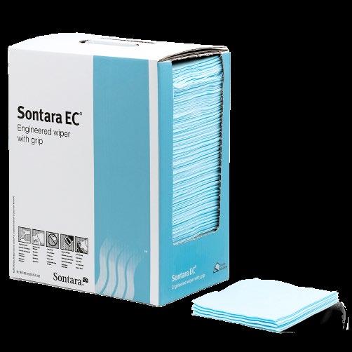 SONTARA EC GRIP - ¼ FOLDED Product code: 2080 Product name: SONTARA EC GRIP ¼ FOLDED D 1365 0682 Colour / Material: Turquoise / Apertured 9955 Grams/m2 (gsm): 75 Sheet size: 325mm x 420mm Packaging: