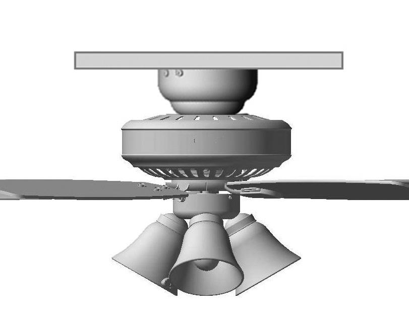 A longer downrod is sometimes necessary to ensure proper blade clearance. Closemount mounting is most suitable for ceilings lower than 8 ft. (2,44 m) high. Fig.