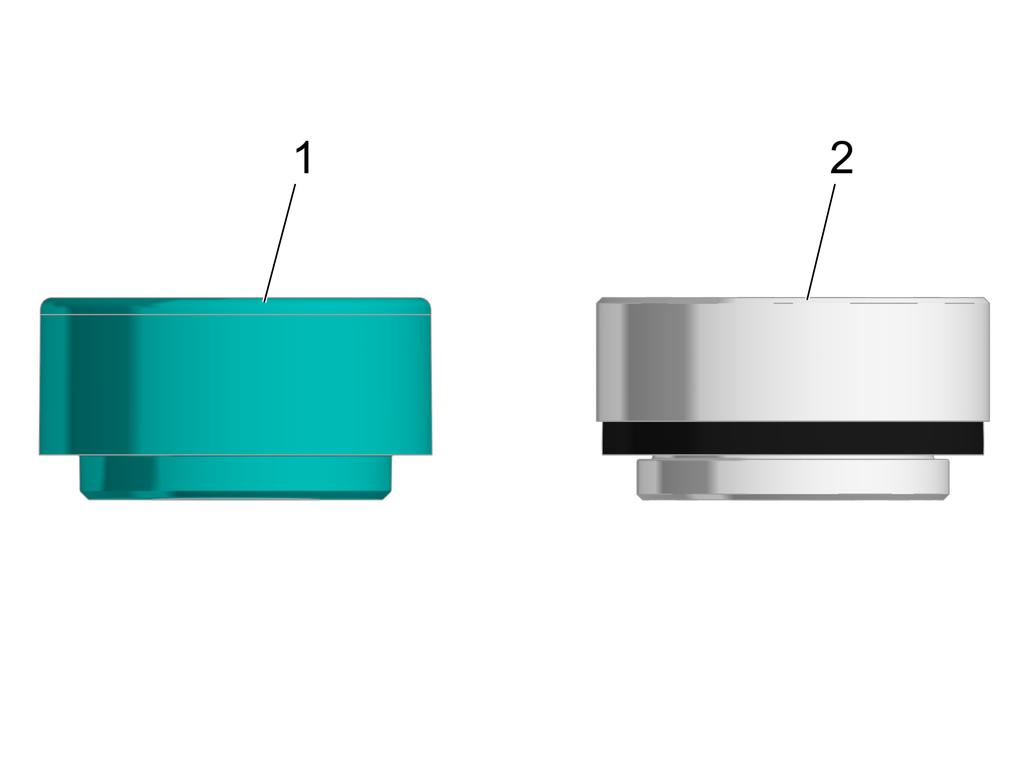 Installation Figure 19 Sample beaker lid: Dis-Cover lid (1) and KF Dis-Cover lid (2) with seal for sample beaker lid