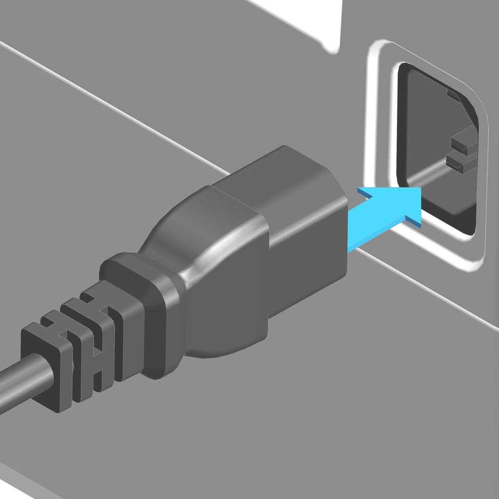 Connecting/Disconnecting the power cord Power cord with a maximum length of 2 m, three-core with IEC 60320 instrument plug type C13. Conductor cross-section 3x 0.75 mm 2 / 18 AWG.