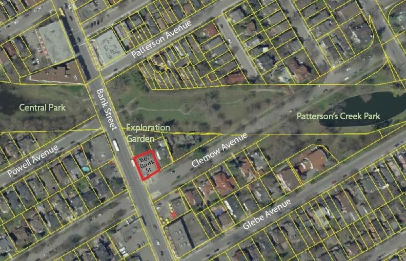 2.0 SURROUNDING AREA AND SITE CONTEXT 2 The subject property is located on the northeast corner of the intersection of Bank Street and Clemow Avenue in The Glebe neighbourhood of Ottawa.