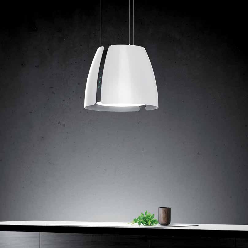 NEW Hood MISS W The island hood Miss W is a genuine adornment to every kitchen. Undoubtedly, every user will be highly impressed by the uniqueness of its alluring shape and eye-riveting modern lines.
