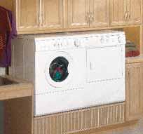 Built-in installation (WPXH214A/DPXH46EA/GA shown) Stack installation Stacking kit included with dryer.