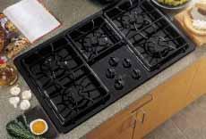 Built-In Cooktops: 36" Gas These models include Sealed burners Electronic pilotless ignition Note: bold = feature upgrade from previous model Profile Performance Series 36" Deep Stainless Gas Cooktop